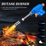 Chalumeau  gaz butane - qingque - chalumeau  souder - temprature 1300c - tuyau incurv rotatif 360 ...