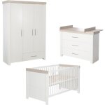 Chambre bb complte roba - lucy - lit 70x140 cm - commode  langer - armoire