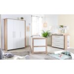 Chambre bb complte roba - malo - lit volutif 70x140 cm + commode  langer + armoire 3 portes - blanc ...