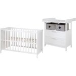Chambre bb duo hamburg - roba - lit cododo 60x120 cm - commode  langer 2 tiroirs