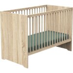 Chambre bb duo montana - lit 120x60 + commode  langer 2 tiroirs dcor chne dor - sauthon