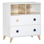Chambre bébé duo oslo - lit 120x60 + commode à langer 2 tiroirs étoiles - sauthon Chambre bébé duo oslo - lit 120x60 + commode à langer 2 tiroirs étoiles - sauthon