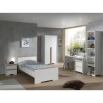Chambre complte enfant - paris prix - london ii - blanc - moderne - 6 pices