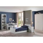 Chambre complte enfant 7p robin blanc
