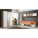 Chambre enfant ado denver : armoire 3 portes lit bibliothque bureau tagre