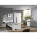 Chambre complte enfant - paris prix - london - 5 pices - blanc - moderne - fsc