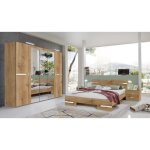 Chambre à coucher complète adulte lilya (lit 140x190 cm + 2 chevets + armoire) coloris imitation chêne ... Chambre à coucher complète adulte lilya (lit 140x190 cm + 2 chevets + armoire) coloris imitation chêne ...