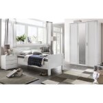 Chambre  coucher complte enfant (lit 90x200cm + chevet + armoire) coloris blanc
