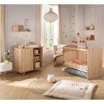 Chambre duo bébé - sauthon - sam chêne doré - lit bébé 120 x 60 cm et commode à langer Chambre duo bébé - sauthon - sam chêne doré - lit bébé 120 x 60 cm et commode à langer