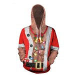 Chandail de nol laid unisexe hommes femmes vacances santa elf pull drle - funmoon - rose - col capuche ...