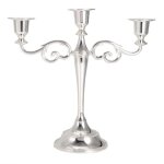 Chandelier bougeoir 3 ttes argent chandelier sur pied pour dcoratif mariage dner saint valentin fte ...