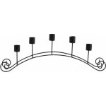 Chandelier - lheritier du temps - bougeoir 5 feux - fer forg noir - dcoration intrieure - 55x14x40cm ...