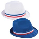 Chapeau adulte borsalino france tricolore bleu blanc et rouge (x1) ref / 22389 modle alatoire bleu ...