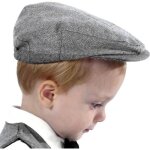 Chapeau bb garons fille casquette rtro chevrons appartement garniture pilotes vintage gris fonc