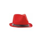 Chapeau borsalino rouge - party pro - adulte - multicolor