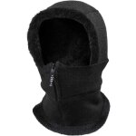 Chapeau cagoule - zgeer - noir - tricot acrylique - doublure en polaire - thermique et coupe - vent