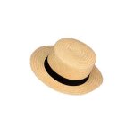 Chapeau canotier paille maurice chevalier - widmann - adulte - blanc - extrieur