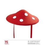 Chapeau champignon - widmann - accessoire de déguisement - rouge avec des points blancs Chapeau champignon - widmann - accessoire de déguisement - rouge avec des points blancs