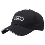 Autocollant de voiture pour audi 6. 3x5cm avec 1 casquette de baseball chapeau brod� audi noir a03