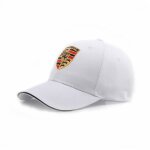 Autocollant de voiture pour porsche 80x50mm argent avec 1 casquette de baseball chapeau brod� porsche ...