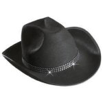 Chapeau de cow - boy strass - widmann - noir - pour femme - extrieur