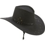 Accessoire - party play - chapeau cowboy noir en suedine adulte