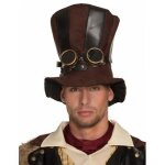 Chapeau haut de forme ray� adulte steampunk