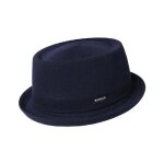 Kangol bamboo mowbray - chapeau homme bleu marine bord ~5 cm bandeau absorbant
