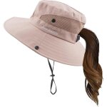 Chapeau seau - salalis - mod�le � large bord - protection uv - trou pour queue de cheval - taille unique ...