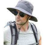 Chapeau de soleil pour homme vitata - gris fonc - upf 50 + - impermable - pliable - safari pche