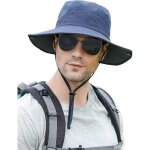 Chapeau de soleil pour homme vitata - maille respirante upf 50 + - impermable - bleu