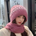 Chapeau tricot - bonnet tricot femme - bonnet et charpe - hiver chaud - protection des oreilles - ...