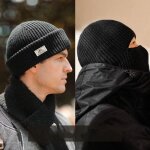 Chapeau tricot - bonnet tricot pour homme - chapeaux et masques - chaud paissi en pur coton - noir ...