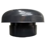 Chapeau de ventilation en pvc avec moustiquaire intgr - outile -  100 mm - gris ardoise