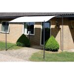 Chapiteau - omabeta - tissu blanc crme - 3 x 25 m - protection solaire - pliable