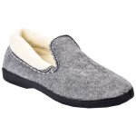 Charentaises femme ozabi - modle 24k88r3 - confortables et fourres - gris