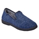 Charentaise femme pantoufle premium - ozabi - modèle 2024k88r13 - marine - confortable et fourrée Charentaise femme pantoufle premium - ozabi - modèle 2024k88r13 - marine - confortable et fourrée