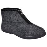 Charentaise femme pantoufle premium - ozabi - k88r11 noir - intérieur fourré montant - semelle rigide ... Charentaise femme pantoufle premium - ozabi - k88r11 noir - intérieur fourré montant - semelle rigide ...