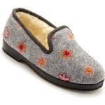 Charentaises fourres laine - charmance - gris - femme