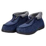 Charentaise homme montante fourre avec fermeture clair - ozabi - modle k88r6 - couleur marine