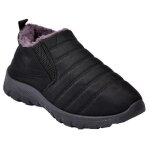 Charentaises homme ozabi - mod�le 24k88r1 - confortables et fourr�es - noir