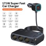 Chargeur allume cigare rapide4 ports usb 2 ports type - c et pdadaptateur prise allume cigareavec interrupteur ...