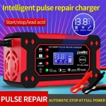 Chargeur de batterie - mioloe - 12v6a - compatible avec agm gel wet - universel pour voiture moto camion ...