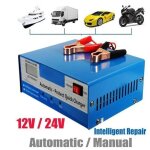 Chargeur de batterie de voiture 12v - 24v jump starter r�paration dimpulsion intelligent 10a pour moto ...