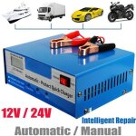 Chargeur de batterie de voiture - intelligent - 12v / 24v - 10a - automatique - lcd