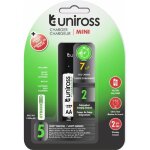 Chargeur de piles - uniross - mini - 1 - 2 piles aa / aaa - 2x aa 1000mah hybrio inclus - faible autod�charge ...