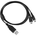 Chargeur compatible nintendo 3ds - phonillico - usb - 12m - noir - accessoire de jeu