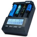 Chargeur de piles intelligent 4 slot automatique avec charge affichage lcd pour li - ion 18650 10340 ...