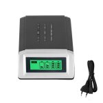 Chargeur de piles rechargeable 4 slots intelligent lcd chargeur de batterie pour aa aaa nicd nimh batteriespri ...