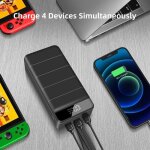 Chargeur portable 50000mah batterie externe noir power bank avec affichage lcd avec 3 usb sortie pour ... Chargeur portable 50000mah batterie externe noir power bank avec affichage lcd avec 3 usb sortie pour ...
